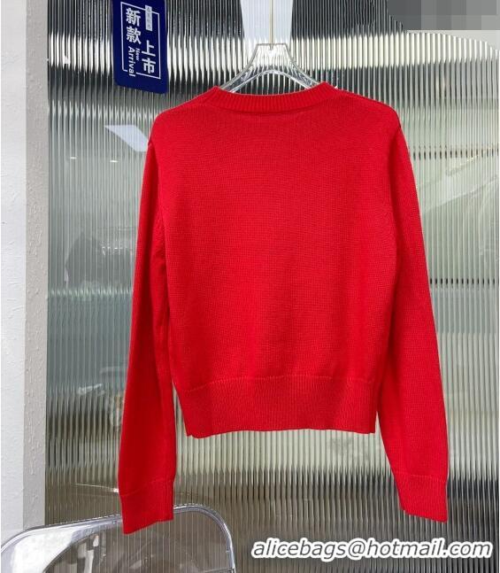 ​Top Quality Prada Wool Sweater P122215 Red 2023