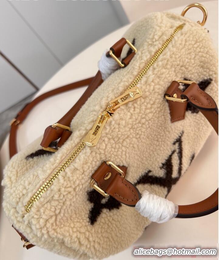 Buy Discount Louis Vuitton Shearling SKI Speedy Bandouliere 25 M23468