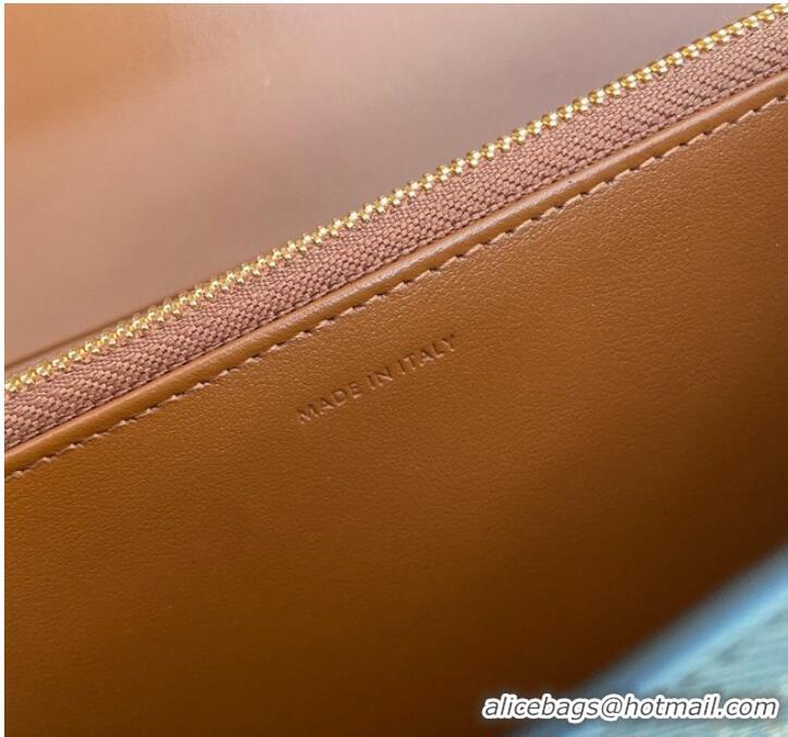 Top Quality Celine LARGE WALLET TRIOMPHE IN TRIOMPHE CANVAS 10E313 TAN