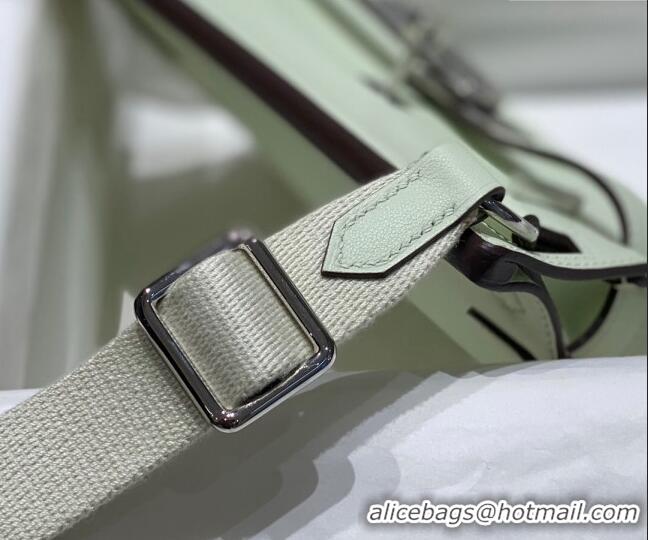 Promotional Hermes Jyspiere Mini bag in Swift Leather with Canvas Strap 0908 Bubble Green 2023