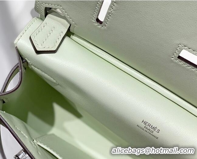 Promotional Hermes Jyspiere Mini bag in Swift Leather with Canvas Strap 0908 Bubble Green 2023