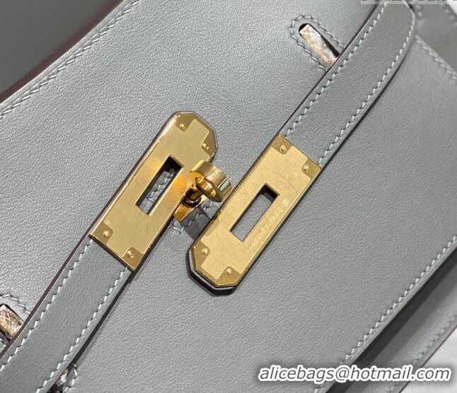 Pretty Style Hermes Jyspiere Mini bag in Swift Leather with Canvas Strap 0908 Storm Grey/Gold 2023