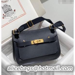 Famous Brand Hermes Jyspiere Mini bag in Swift Leather with Canvas Strap 0908 Black/Gold 2023