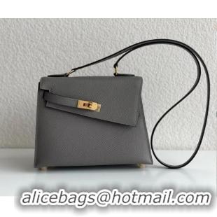 Well Crafted Hermes Kelly 20 Mini En Desordre Epsom K20 Dark Grey Gold 2023