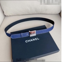 Good Product Chanel Denim Belt Width 3cm CH0411 Silver