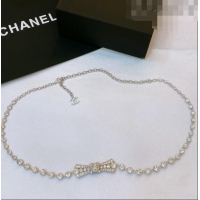 Best Price Chanel Crystal Chain Belt with Bow ABA631 2023