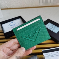 Famous Brand Prada Saffiano Leather Card Holder 2MC223 Green 2023