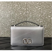 Promotional VALENTINO grain calfskin leather bag 0688 Silver