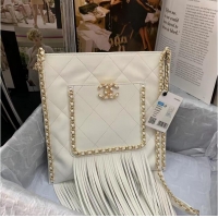 Famous Brand Chanel Shoulder Bag AS8016 White