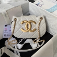 Famous Brand Chanel SMALL MESSENGER BAG AS4609 White