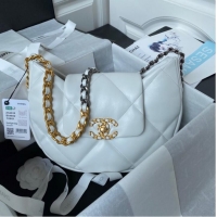 Well Crafted Chanel SMALL MESSENGER BAG AS4638 White