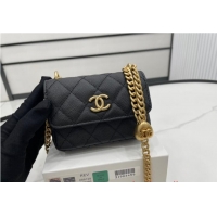 ​Inexpensive Chanel NANO CLUTCH WITH CHAIN A68128 Black