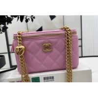 Top Quality Chanel CLUTCH WITH CHAIN A68130 Pink