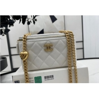 Buy Inexpensive Chanel CLUTCH WITH CHAIN A68130 White