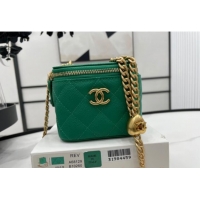 Super Quality Chanel NANO CLUTCH WITH CHAIN A68129 GREEN