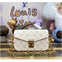 Buy Discount Louis vuitton Monogram Canvas Pochette Metis East West M46914 Beige