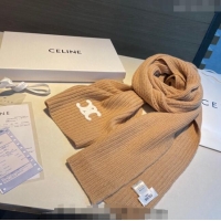 Buy Cheapest Celine Knit Long Scarf 30x180cm 1108 Light Brown 2023