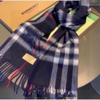 Grade Design Burberry Check Long Scarf 32x180cm 1108 Blue 2023