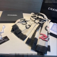 Promotional Chanel Logo Scarf 100x200cm CH1108 White 2023