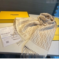 Reasonable Price Fendi Wool FF Long Scarf 30x180cm F1108 Beige 2023