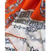 Top Quality Hermes Cashmere & Silk Sqaure Shawl Scarf 140cm H112133 Orange 2023 Top