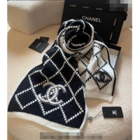 Trendy Design Chanel Quilted Knit Scarf 32x180cm 1123 White/Black 2023