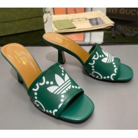 Unique Style adidas x Gucci Leather Slide Sandals 7.5cm Green 3020827