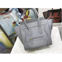 Famous Brand Celine Luggage Micro Tote Bag Original Leather CLY33081M Grey