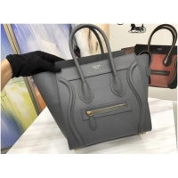 Trendy Design Celine Luggage Micro Tote Bag Original Leather CLY33081M Deep Grey