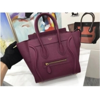 Best Price Celine Luggage Micro Tote Bag Original Leather CLY33081M Purple