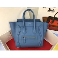 Free Shipping Discount Celine Luggage Micro Tote Bag Original Leather CLY33081M blue