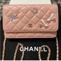 Top Quality Chanel CLASSIC WALLET ON CHAIN AP0250 Pink