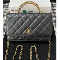 Shop Best CHANEL FLAP PHONE HOLDER WITH CHAIN AP3566 Black