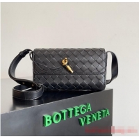 Sumptuous Bottega Veneta Mini Andiamo Cross-Body Bag 755545 Black