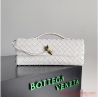 Well Crafted Bottega Veneta Long Clutch Andiamo With Handle 741511 White