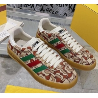 Low Price adidas x Gucci Gazelle GG Canvas Low-top Sneakers in Printed Canvas Multicolor 106118