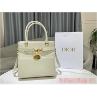 Most Popular Dior MEDIUM BOSTON BAG Calfskin 8801 White