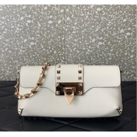 Top Quality VALENTINO Rockstud 23 smooth calfskin bag 0M77Q White