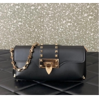 Cheap Price VALENTINO Rockstud 23 smooth calfskin bag 0M77Q Black