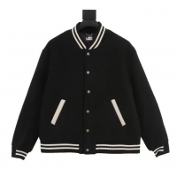 Buy Discount Saint Laurent Logo-print Wool-blend Varsity Jacket Y7412