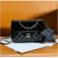 Promotional Chanel Mini Flap Bag & Star Coin Bag AS4646 Black