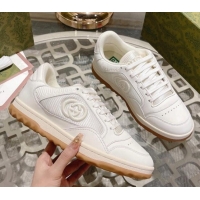 Good Quality Gucci MAC80 Sneakers in Leather and Fabric White 025041