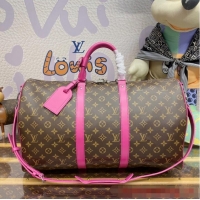 Top Grade Louis Vuitton Keepall Bandouliere 50 M46769 Pink