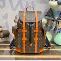 Promotional Grade Louis Vuitton Monogram Canvas Christopher MM M46813 Orange