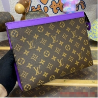 Shop Grade Louis Vuitton Monogram Macassar Canvas Pochette Voyage MM M82857 Purple