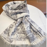 Buy Inexpensive Dior Toile de Jouy Long Scarf 45x190cm 1123 Grey 2023