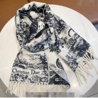 Shop Discount Dior Toile de Jouy Long Scarf 45x190cm 1123 Black 2023