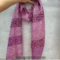 Low Cost Loewe Anagram Long Wool Scarf 45x200cm L1123 Purple 2023