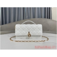 Best Price MISS DIOR MINI BAG Patent Cannage Calfskin S0980O White