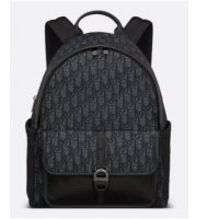 Famous Brand DIOR 8 BACKPACK Black Dior Oblique Jacquard 1EIBA178YK